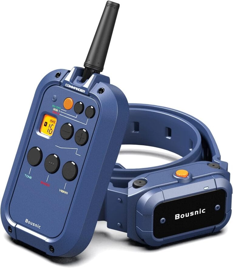 Bousnic Dog Shock Collar with Remote -  Mile Electronic Training Collar for (15-140lbs) Medium Large Dogs, Waterproof Rechargeable Dog E Collar with 3 Modes, Beep, Vibration, Safe Shock(1-16 Levels)
