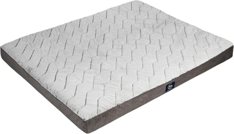Serta Orthopedic Quilted Pillow Top Dog Bed for Pets  Slate Gray (X-Large)