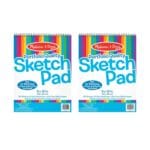 Melissa & Doug Drawing Paper, Sketch Pad, 2-Pack Bundle for Coloring, Writing or Painting (9 x 12 inches) - 50 Sheets Each, Kids Drawing Pad & Art Supplies for Kids Ages 3+ - FSC Certified