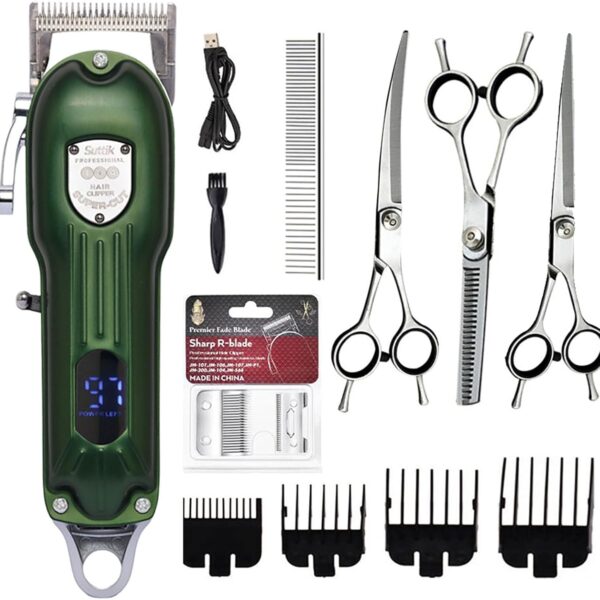 Dog Clippers for Grooming Pets Trimmer Low Noise Rechargeable Cordless Pet Shaver high-power with Stainless Steel Blade for Dogs and Cats