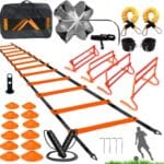 KATZEIST Agility Training Equipment, Kids Soccer Hurdles Agility Ladder Equipment Set Agility Training kit for Football, Soccer, Basketball Tennis,Speed Agility Training kit