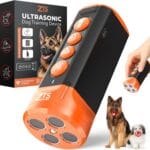 Dog Bark Deterrent Device Ultrasonic Anti Barking Device for Dogs with Flashlight Beep 35ft Range USB-C Rechargeable Humane Bark Control Training Tool for All Breeds with Whistle Belt Clip & Bag