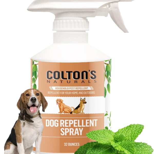 Colton's Naturals Dog Repellent Spray - Keep Dogs Out of Lawn, Garden and Indoor Areas! (32 OZ) Deters Dogs from Outdoor Areas  Deterrent Outdoor or Indoor 100% Natural Spray