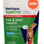 Yumove Hip & Joint Supplement for Dogs with Glucosamine, Hyaluronic Acid, Green Lipped Mussel & Omega 3 Joint Supplement - Regular or Advanced Strength (45 Count, Advanced Vet Strength Soft Chews)