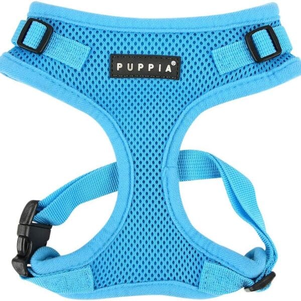 Authentic Puppia RiteFit Harness with Adjustable Neck, Sky Blue, Small