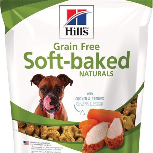 Hill's Grain Free Soft Baked Naturals, All Life Stages, Great Taste, Dog Treats, Chicken & Carrots, 8 oz Bag