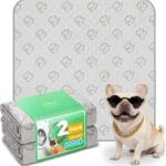 FXW Washable Pee Pads for Dogs, Puppy Pads with Super Absorbent, Specifically Designed for Potty Training, 35" Square, Khaki, 2 Packs