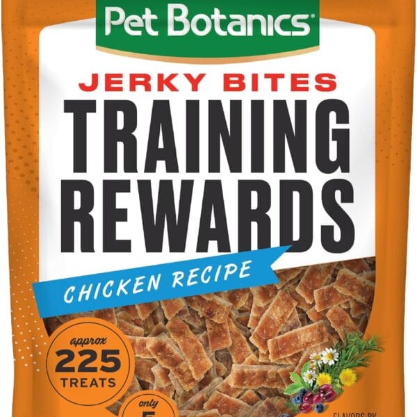 Pet Botanics 12 oz. Pouch Training Rewards Jerky Bites, Chicken Recipe, with 225 Treats Per Bag, The Choice of Top Trainers