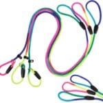 5 Feet Dog Training Leash Slip Leads, 3 Pcs Rainbow Slip Leads Dog Leash, Slips Knot Leashes for Medium and Small Dogs
