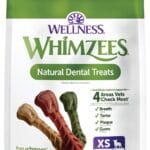 WHIMZEES Wellness Brushzees Dog Dental Treats, Natural Chews, Extra Small Size Stick, (48 Count)