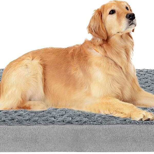 Orthopedic Memory Foam Dog Bed, Cooling Dog Beds for Extra Large Dogs -Waterproof Pet Bed for Crate with Removable Washable Cover, Ideal for Arthritic Dogs, XL(41inch,90Lbs)