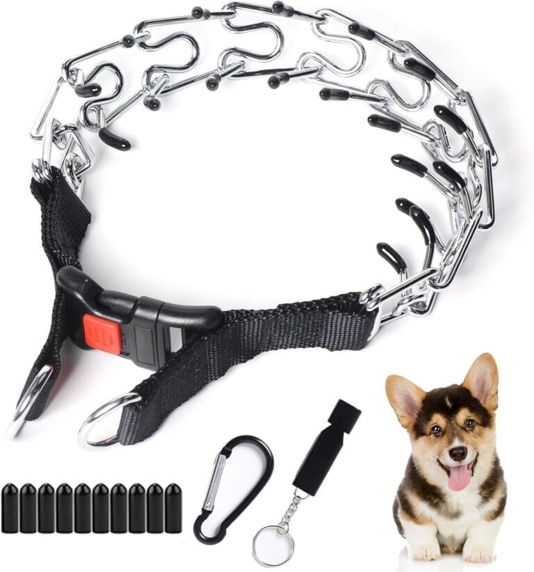 Pinch Collar for Dogs,Adjustable Dog Training Collar for Small Medium Large Dogs with Quick Release Buckle, No Pull Dog Collar Prong(S,10"-13")