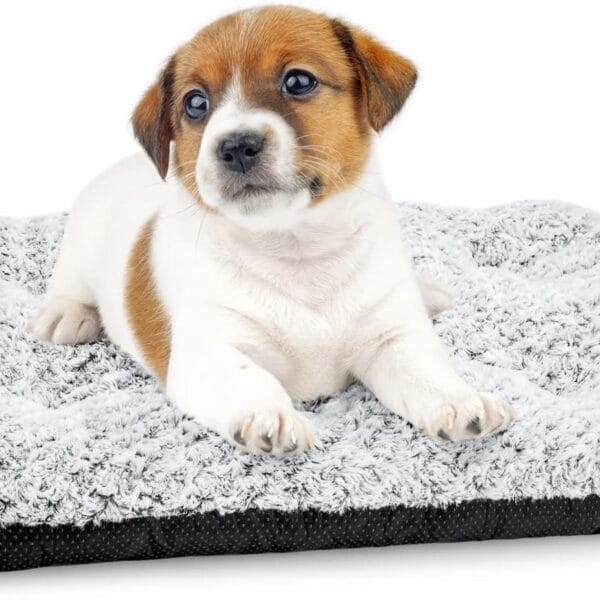 Dog Bed Kennel Pad Washable Anti-Slip Crate Mat for Small Dogs and Cats (24-inch)