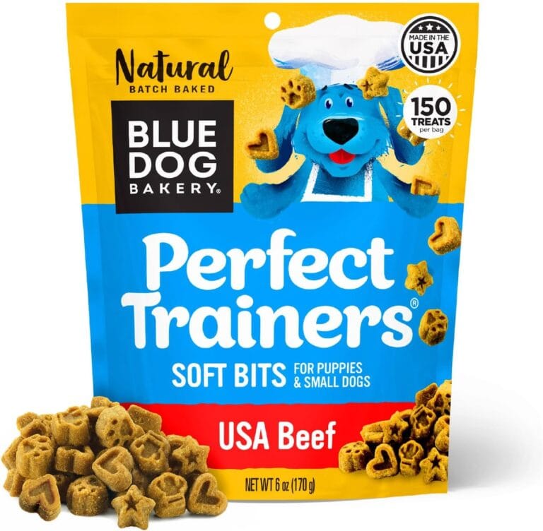 Blue Dog Bakery Perfect Trainers, Mini Dog Training Treats, Soft & Chewy, Made w/USA Beef, Healthy Treats, All Natural, Extra Small, 6 oz (Pack of 1)
