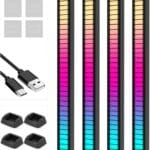 Soulpunk RGB Rechargeable Sound Control Light, Voice-Activated Pickup Music Rhythm Lights, Ambient Light, for Car, Gaming Room Decorations4Pack