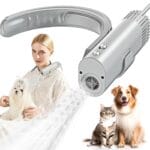 Hands-Free Pet Hair Dryer with Low Noise High Speed 1400W Brushless Motor 80m/s Airflow Speed 40db Volume for Pet