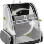 Cat Carrier Backpack, Dog Backpack, Ventilate Pet Cats Puppy Dogs Birds Bunny Backpack for Travel Indoor Outdoor Use(Black)