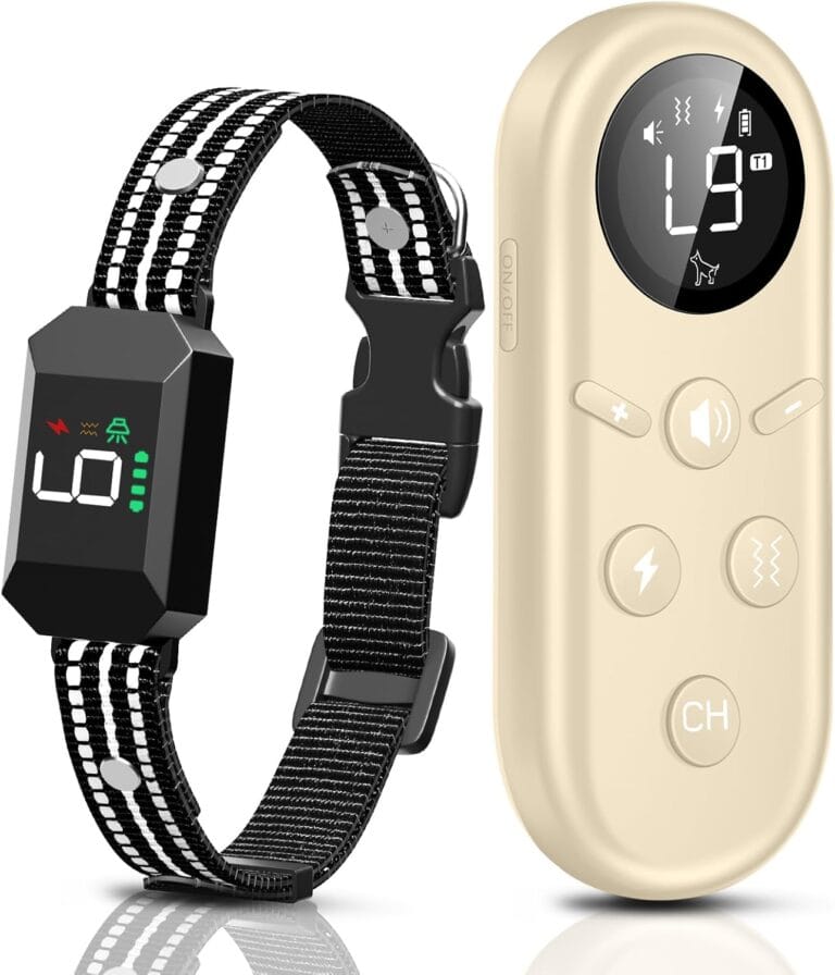 Dog Shock Collar with Remote  4200FT Dog Training Collar with 3 Safe Training Modes, Security Lock, IP67 Waterproof & Rechargeable E-Collar for All Breeds Dogs (7-120Lbs)