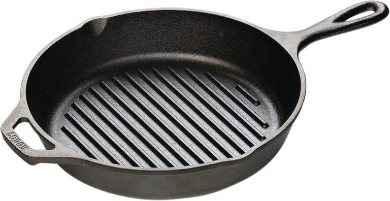 Lodge Cast Iron Grill Pan, 10.25-inch