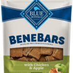 Blue Buffalo BeneBars Digestive Support Dog Treats with Prebiotic Fiber, Made with Natural Ingredients, USA Chicken & Apple, 9-oz Bag