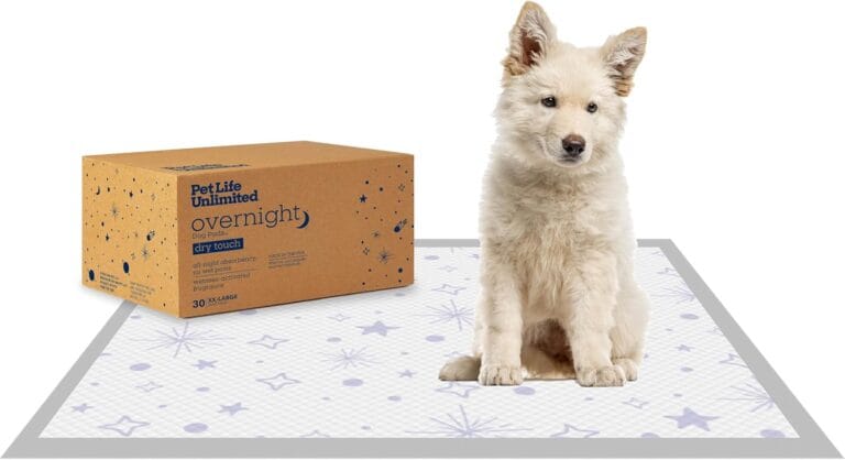 Pet Life Unlimited Overnight Extra Extra Large Puppy Pads  30" x 36", 30 Count (XXL) | Stylish Dog Training Pads with Odor Controlling Wetness-Activated Jasmine Honey Scent | USA Made