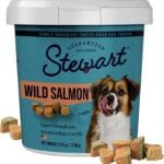 Stewart Wild Salmon Dog Treats, 2.75 oz, ~55 Pieces, Freeze Dried Raw, Single Ingredient, 65% Protein Training Treats or Meal Topper in a Resealable Tub, Grain Free, Gluten Free