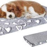 VANKEAN Reversible Cool and Warm Dog Bed Mat for Crates - Stylish Pad With Waterproof Inner Linings and Removable Machine Washable Cover, Firm Support for Small to XX-Large Dogs, Grey