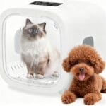 52L Automatic Pet Dryer Box with 5 Modes, Hands-Free Pet Grooming Dryer for Cats & Dogs, Adjustable Temperature & Wind Speed, Low Noise, Safety Features, Timer & Interior Light