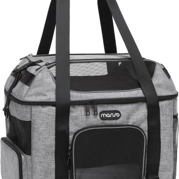 MOSISO Cat, Dog, Pet Carrier Airline Approved, Top-Expandable Soft Pets Carrier Bag for Small Medium Cats/Dogs Under 22 LB, Breathable Puppy Carrier for Car Travel Outdoors with Shoulder Strap, Grey