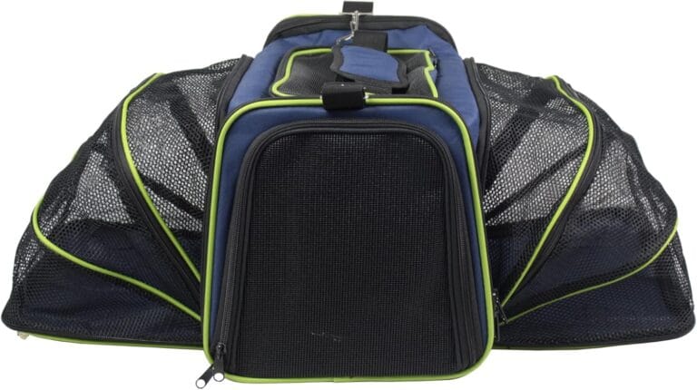 EliteField Expandable Soft Pet Carrier (3 Year Warranty, Airline Approved), Multiple Sizes and Colors Available (20" L x 12" W x 11" H, Navy Blue)