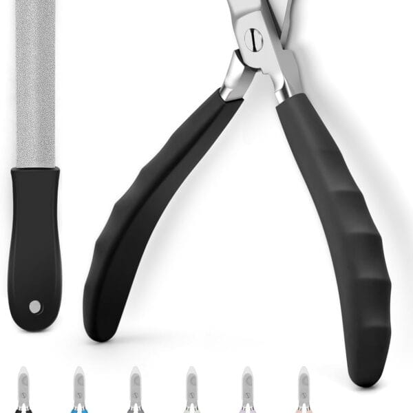 Heavy Duty Dog Nail Clippers -Cuts Thick Nails Like ButterUpgraded Large Opening Professional Toenail Trimmer Razor Sharp Blade for Medium to Giant Breed (Black)