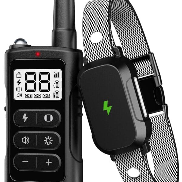 Dog Training Collar with 3300Ft Remote Range 4 Training Modes Rechargable IPX7 Waterproof Electric Dog Collar with Remote for Large Medium Small Dogs