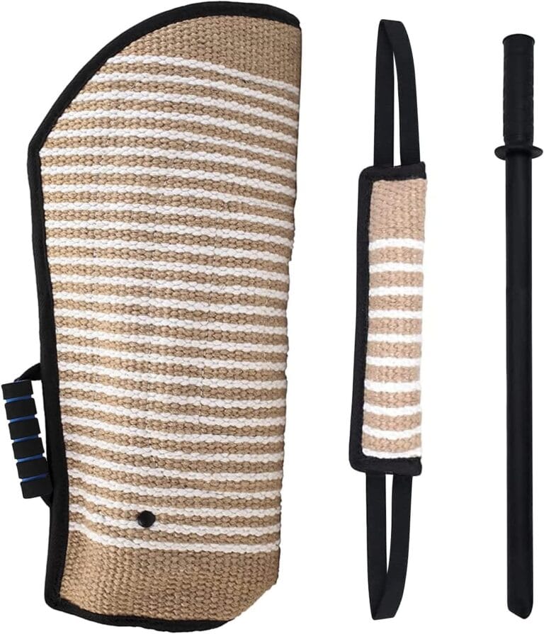 Professional Dog Bite Training Set Dog Bite Arm with Whip Agitation Stick for Dogs Training Protection for Pitbull German Shepherd Puppy (Black)