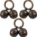 3 Pcs Dog Bells for Pet Tracking Extra Loud Cat Dog Collar Vintage Copper Bells with Quick Clips Anti Lost Training Pets Pendant Accessories Anti Theft Bell for Little Dogs Cats