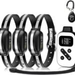 PetJoy 3 Dog Shock Collar for Large Dogs, Automatic Bark Collar with Remote, Bark and Training Collar Combo, Shock Collar with 5 Adjustable Levels of Sensitivity to Suit All Breeds of Dogs