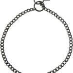 Herm. Sprenger - Black Stainless Steel Choke Dog Training Collar 2 mm - Round Links Slip Chain - Small Medium Large Dogs - Show Chain - Made in Germany