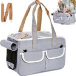 Collapsible Pet Carrier, Soft Sided Cat Carrier for Small Cats up to 12 Lbs, Airline Approved Portable Pet Travel Bag with Shoulder Strap, Mesh Top Load Small Dog Carrier Bag for Outdoor