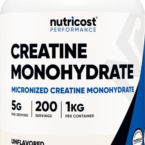 Nutricost Creatine Monohydrate Micronized Powder (1 KG) - Pure Creatine Monohydrate
