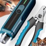 Super Powerful Dog Nail Trimmers, Dog Nail Clipper and Dog Nail Grinder Combo, Ultra Quiet, 3 Speeds, 4 Bright Lights, with Travel Lock, for Small, Meddium and Large Dogs, Cats, Small Animals