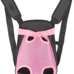 Inspack Dog Backpack Carrier/Cat Carrier, Adjustable Pet Front Carriers Travel Bag for Puppy Medium Dogs, Legs Out, Soft Ventilated Doggie Chest Carry Backpacks for Hiking/Camping, 4-7 lbs, Pink