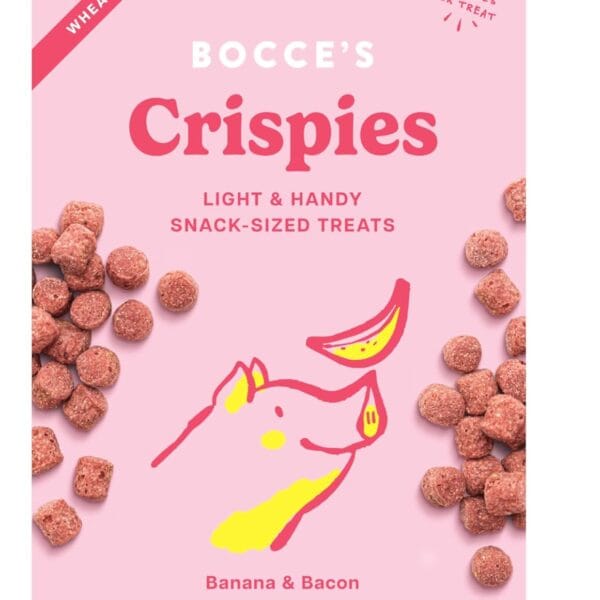 Bocce's Bakery Banana Bacon Crispy Dog Treats, 10 oz