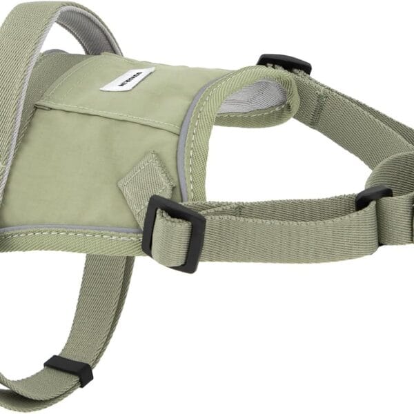 No Pull Dog Harness Small Sized Dog - Escape Proof Reflective Harness with Handle and Pocket for Airtag Tracker, Adjustable Dog Harness with Front Clips for Walking Hiking Training(Green, S)
