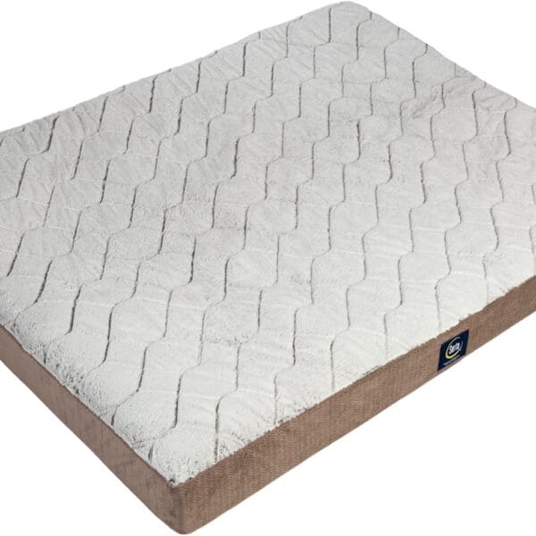 Serta Orthopedic Quilted Pillow Top Dog Bed for Pets  Chocolate Brown (Large)