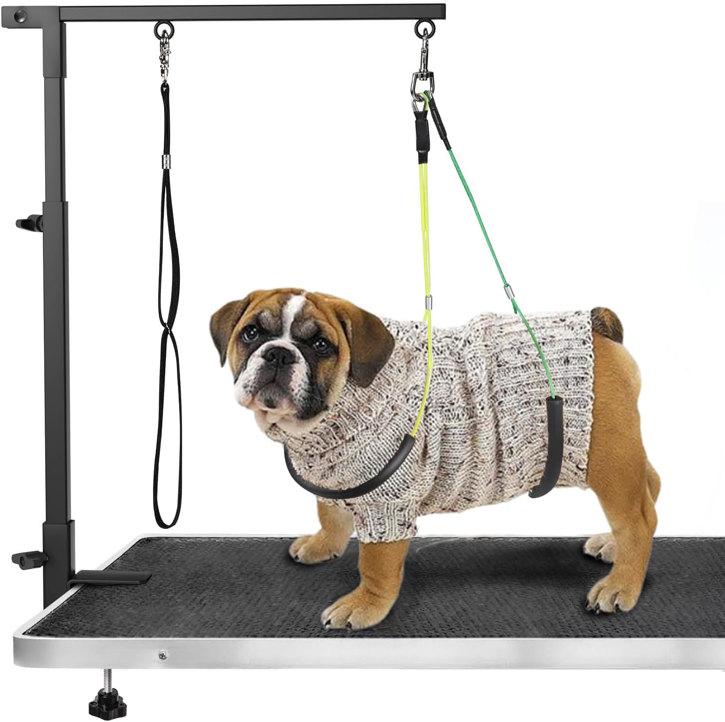 Adjustable Dog Grooming Arms with Clamp, Portable Pet Grooming Arm, Foldable Puppies Groom Table Stand, Dog Groom Loop Noose and No Sit Haunch Holders for Medium & Small Pets (Black) Adjustable Dog Grooming Arms with Clamp, Portable Pet Grooming Arm, Foldable Puppies Groom Table Stand, Dog Groom Loop Noose and No Sit Haunch Holders for Medium & Small Pets (Black)