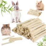Sukh 240g Sweet Bamboo Chew-Sticks - Natural Rabbit Bamboo Sticks Small Animal Chew Toy Bunny Molar Treats Atural Teeth Grinding Toys for Squirrel Guinea Pigs Chinchilla