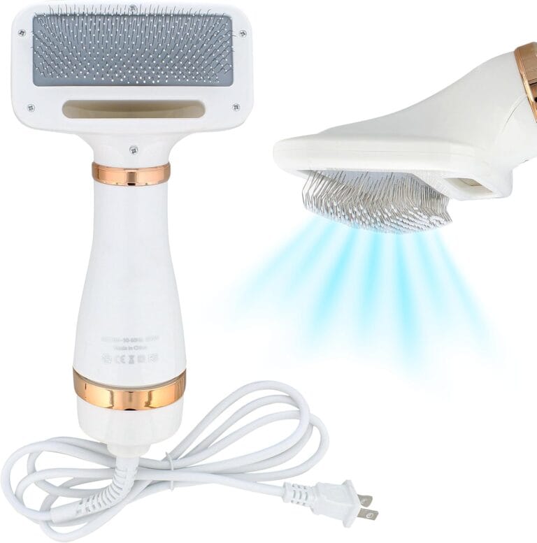 Pet Hair Dryer Brush 2 Temperature Dog Hair Dryer Pet Grooming Hair Dryer Brush Pet Brush Dryer for Dogs or Cats