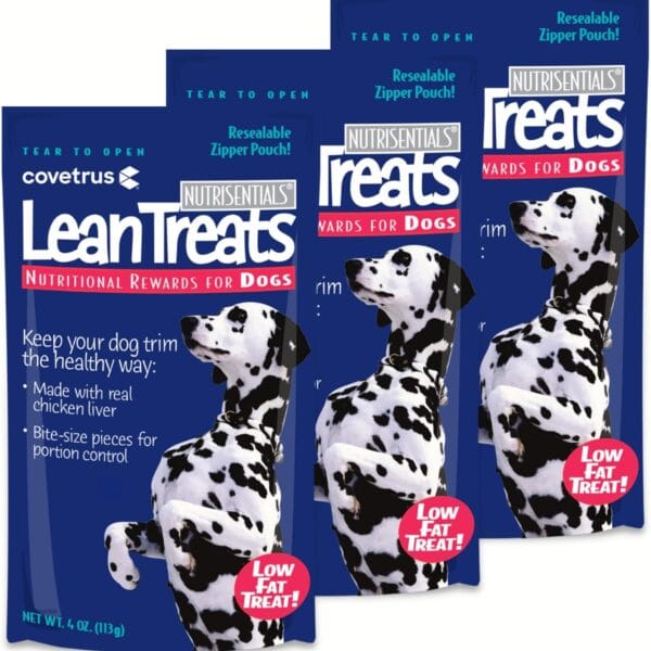 Covetrus Nutrisential Lean Treats for Dogs - Small, Medium & Large Dogs (K9) - Nutritional Low Fat, Bite-Size - Soft Chicken Flavor - Chicken Flavor - 3 Pack - 4oz