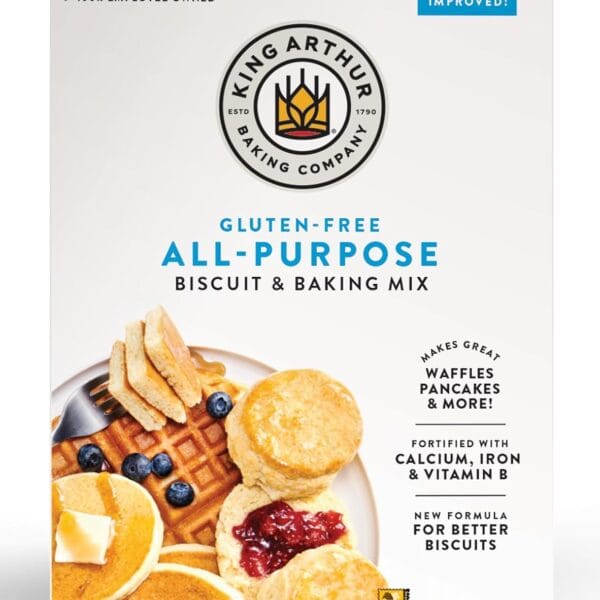 King Arthur, Gluten Free All-Purpose Biscuit & Baking Mix, Gluten Free, Non-GMO Project Verified, Certified Kosher, 24 Ounces, Packaging may vary (Pack of 6)