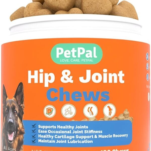 Healthy Dog Treat, Soft Training chew, Support Hip and Joint Health with Glucosamine, Chondroitin Sulfate & MSM, Mobility, Cartilage & Joint Stiffness Relief Supplement, 100 Count
