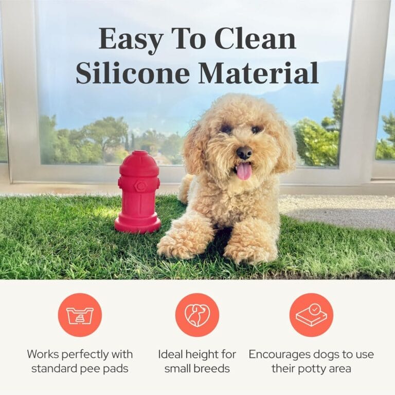 Small Dog Fire Hydrant 4x7 Silicone Soft Potty Training Aid for Small Breeds Under 10lbs Toy Breeds Indoor Outdoor Training Grey